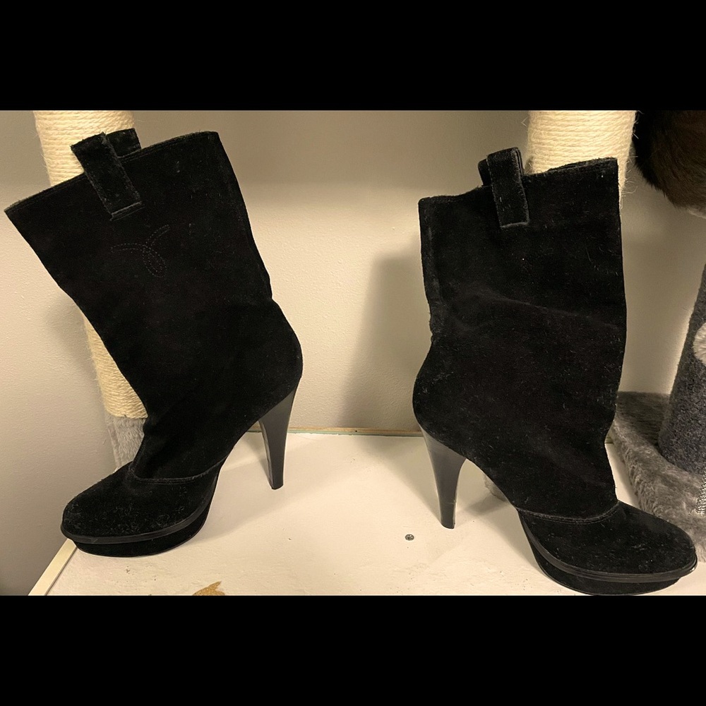 Black Suede Calvin Klein boots